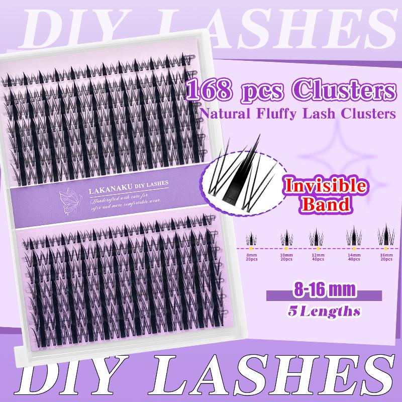 Eyelash Extension Options - Naturalne rzęsy w kępkach, pojedyncze, puszyste,