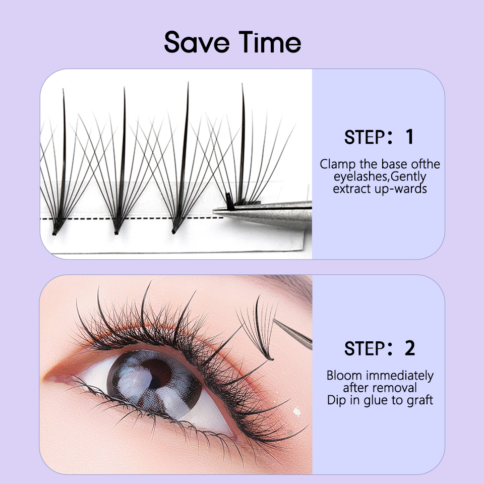 AGUUD Premade Wispy Fan Lashes – Eyelash Extension Hybrid recenzja i cena